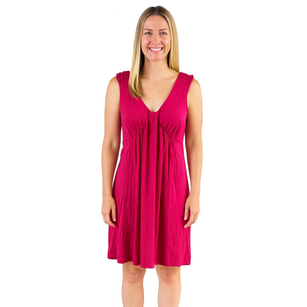 Spring & Mercer Pink Sundress Size Medium Sleeveless V-Neck Flowy Summer Casual